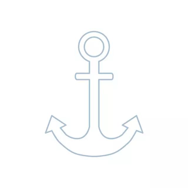 Minimal Anchor blue on white