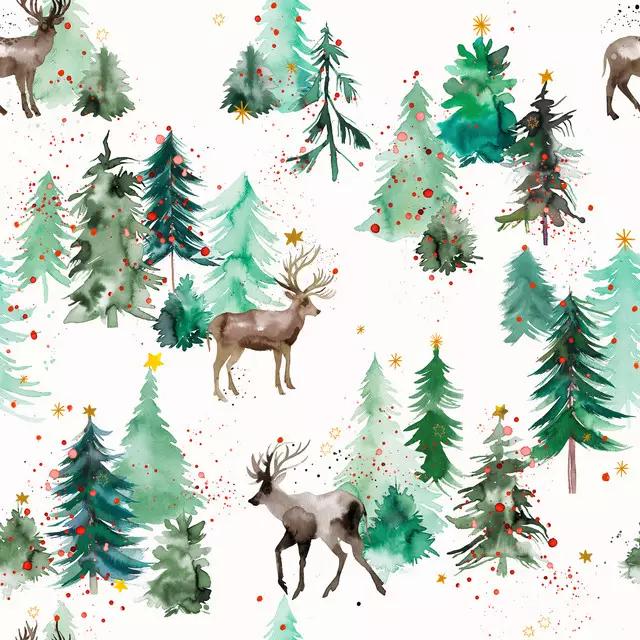 Reindeers Christmas Trees